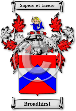 Broadhirst Family Crest Download (jpg) Legacy Series - 150 DPI