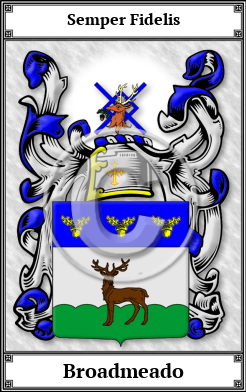 Broadmeado Family Crest Download (JPG)  Book Plated - 150 DPI