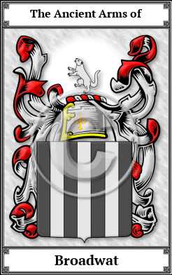 Broadwat Family Crest Download (JPG)  Book Plated - 150 DPI