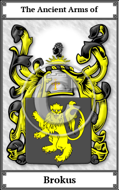 Brokus Family Crest Download (JPG)  Book Plated - 150 DPI