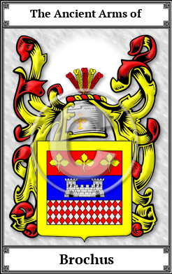 Brochus Family Crest Download (JPG)  Book Plated - 150 DPI