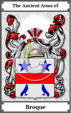 Broque Family Crest Download (JPG)  Book Plated - 150 DPI