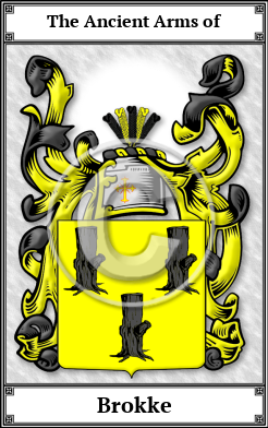 Brokke Family Crest Download (JPG)  Book Plated - 150 DPI