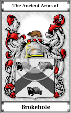 Brokehole Family Crest Download (JPG)  Book Plated - 150 DPI