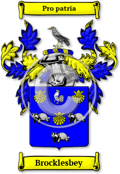 Brocklesbey Family Crest Download (jpg) Legacy Series - 150 DPI