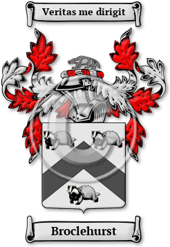 Broclehurst Family Crest Download (jpg) Legacy Series - 150 DPI