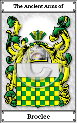 Broclee Family Crest Download (JPG)  Book Plated - 150 DPI