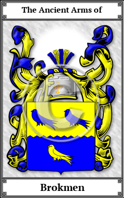 Brokmen Family Crest Download (JPG) Book Plated - 600 DPI