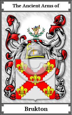 Brukton Family Crest Download (JPG)  Book Plated - 150 DPI