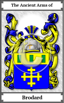 Brodard Family Crest Download (JPG)  Book Plated - 150 DPI