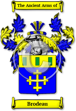 Brodeau Family Crest Download (jpg) Legacy Series - 150 DPI