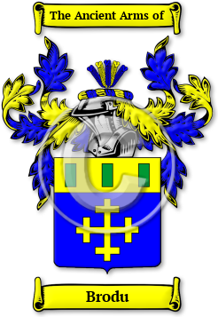 Brodu Family Crest Download (jpg) Legacy Series - 150 DPI