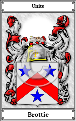 Brottie Family Crest Download (JPG)  Book Plated - 150 DPI