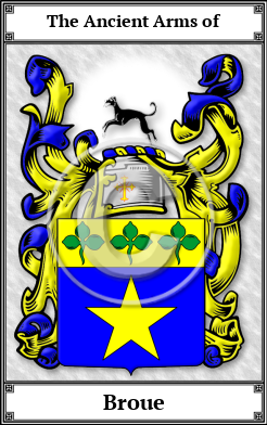 Broue Family Crest Download (JPG) Book Plated - 600 DPI