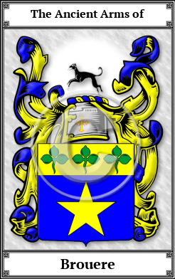 Brouere Family Crest Download (JPG)  Book Plated - 150 DPI
