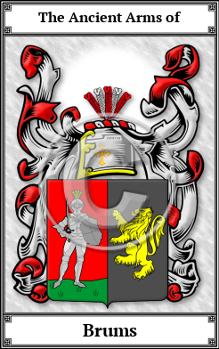 Brums Family Crest Download (JPG)  Book Plated - 150 DPI