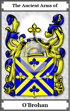 O'Brohan Family Crest Download (JPG)  Book Plated - 150 DPI
