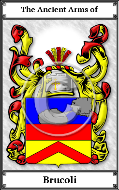 Brucoli Family Crest Download (JPG)  Book Plated - 150 DPI