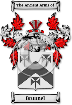Brunnel Family Crest Download (JPG) Legacy Series - 600 DPI