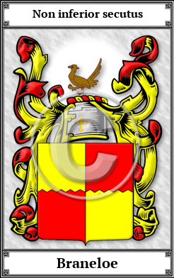 Braneloe Family Crest Download (JPG)  Book Plated - 150 DPI