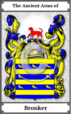 Bronker Family Crest Download (JPG) Book Plated - 600 DPI