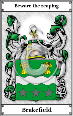 Brakefield Family Crest Download (JPG)  Book Plated - 150 DPI