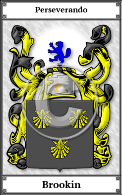 Brookin Family Crest Download (JPG)  Book Plated - 150 DPI