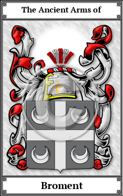 Broment Family Crest Download (JPG)  Book Plated - 150 DPI