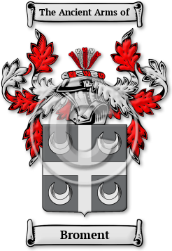 Broment Family Crest Download (jpg) Legacy Series - 150 DPI