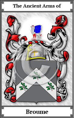 Broume Family Crest Download (JPG)  Book Plated - 150 DPI