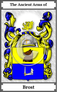 Brost Family Crest Download (JPG)  Book Plated - 150 DPI