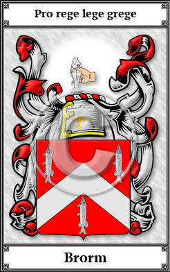 Brorm Family Crest Download (JPG)  Book Plated - 150 DPI