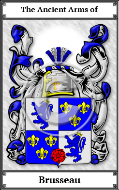 Brusseau Family Crest Download (JPG)  Book Plated - 150 DPI