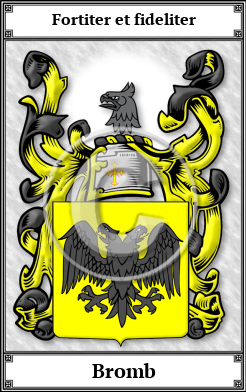 Bromb Family Crest Download (JPG)  Book Plated - 150 DPI