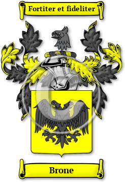 Brone Family Crest Download (jpg) Legacy Series - 150 DPI