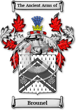 Brounel Family Crest Download (jpg) Legacy Series - 150 DPI