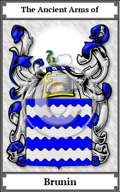 Brunin Family Crest Download (JPG)  Book Plated - 150 DPI