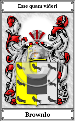 Brownlo Family Crest Download (JPG)  Book Plated - 150 DPI