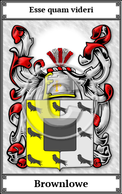 Brownlowe Family Crest Download (JPG)  Book Plated - 150 DPI