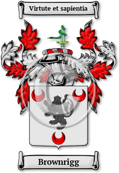 Brownrigg Family Crest Download (jpg) Legacy Series - 150 DPI