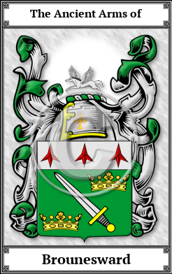 Brounesward Family Crest Download (JPG)  Book Plated - 150 DPI