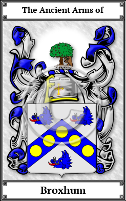 Broxhum Family Crest Download (JPG) Book Plated - 600 DPI
