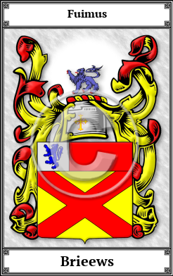 Brieews Family Crest Download (JPG)  Book Plated - 150 DPI