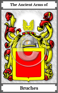 Bruches Family Crest Download (JPG)  Book Plated - 150 DPI