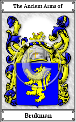 Brukman Family Crest Download (JPG) Book Plated - 600 DPI