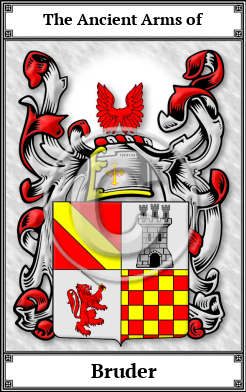 Bruder Family Crest Download (JPG)  Book Plated - 150 DPI