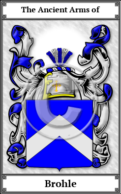 Brohle Family Crest Download (JPG)  Book Plated - 150 DPI