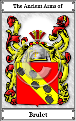 Brulet Family Crest Download (JPG)  Book Plated - 150 DPI