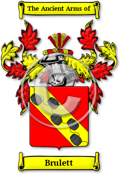Brulett Family Crest Download (jpg) Legacy Series - 150 DPI