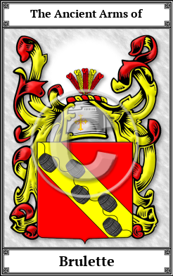 Brulette Family Crest Download (JPG)  Book Plated - 150 DPI